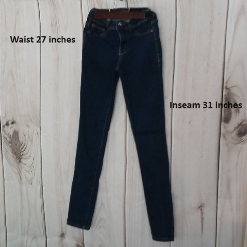 Womens High Rise Skinny Stretch Jeans Size XS-Reg